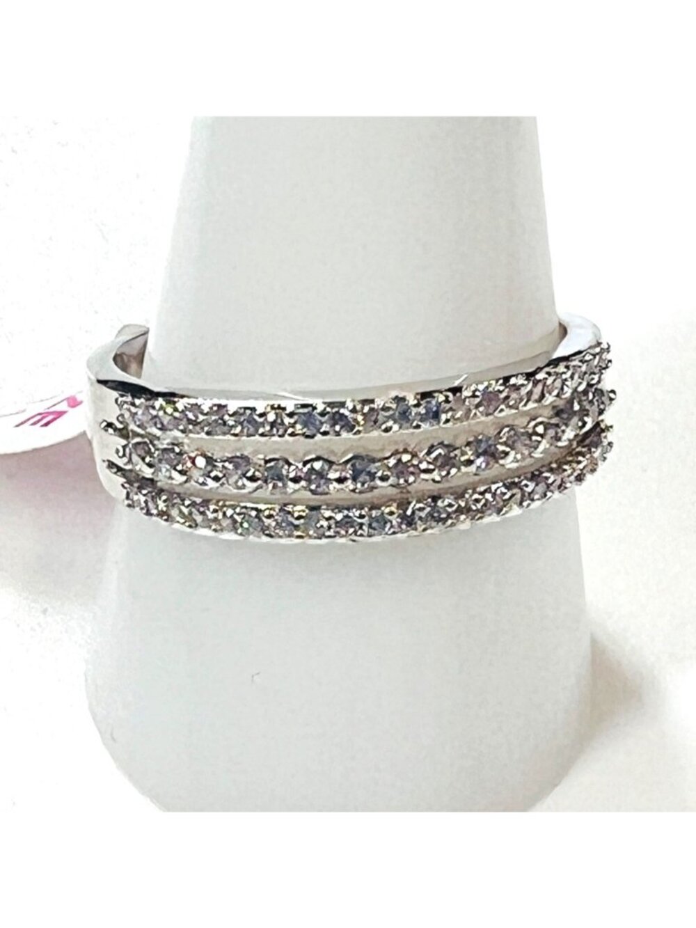 Ring Bomb Party Ring # 3868  Size 11 Lavender Cubic Zirconia feminine fashion